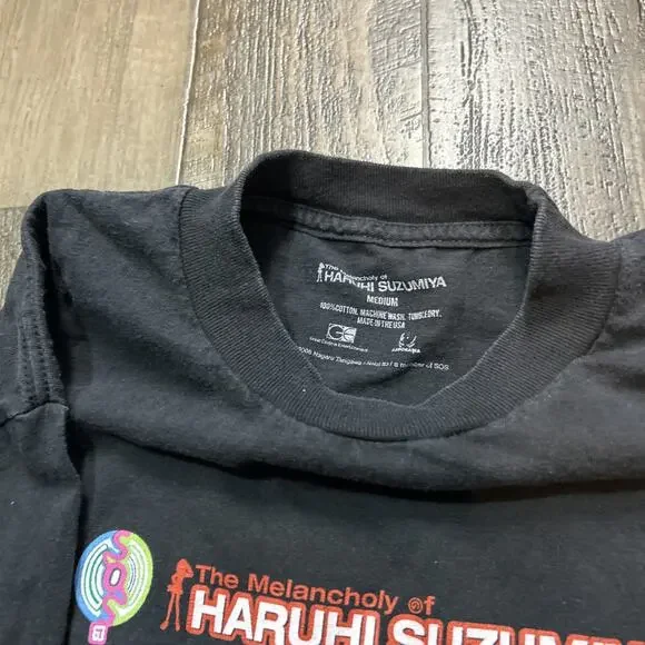 Vintage Anime T-Shirt The Melancholy Of Haruhi Suzumiya Sz M RARE 2006 USA Made
